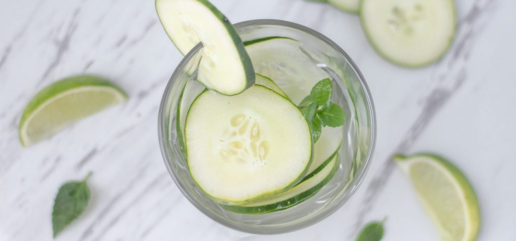 Homemade cucumber detox