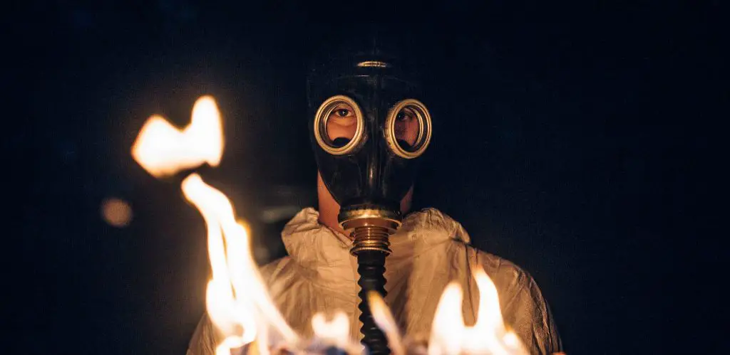 Man with Gas Mask bong