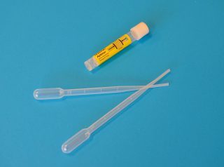 Pipettes and transporttube for the collection and transportation of urine samples.